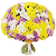 101 хризантема в букеті