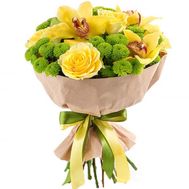 Авторский букет с орхидеями