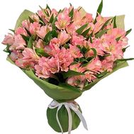 Букет із 27 рожевих альстромерій