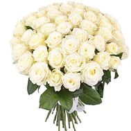 Букет із 55 білих троянд