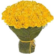 Букет із 101 жовтої троянди