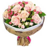 A bouquet of roses for a girl