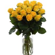 Beautiful yellow roses in a bouquet