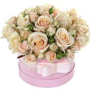 Delicate box of roses