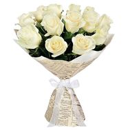 15 white roses in craft