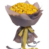 45 желтых роз в букете