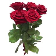 5 червоних троянд