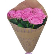 Bouquet of 11 pink roses