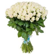 101 біла троянда 70 см