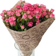 11 small-toned pink roses