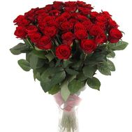 51 красная роза 70 см