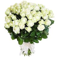 Великий букет білих троянд