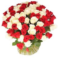 Великий букет імпортних троянд