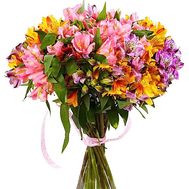 Bouquet of mixed colored alstroemerias - Havana