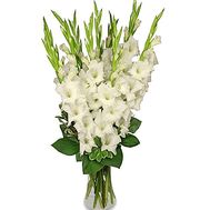 Букет белых гладиолусов