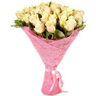 Bouquet of 41 cream-colored roses