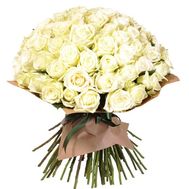 Букет із 85 білих троянд