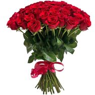 Букет із червоних голландських троянд