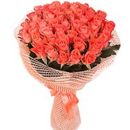 Букет із 65 помаранчевих троянд