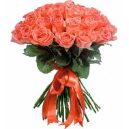 Букет коралових троянд