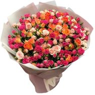 Wonderful bouquet of small-sized roses