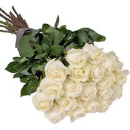 Елегантний букет білих імпортних троянд