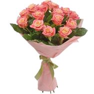 Ornate bouquet of pink roses