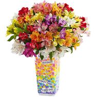 Мікс альстромерій в букеті