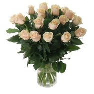 Delicate bouquet of cream roses