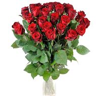 Великолепные красные розы в букете