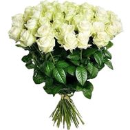 Повітряний букет білих троянд