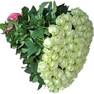 101 біла українська троянда 80 см