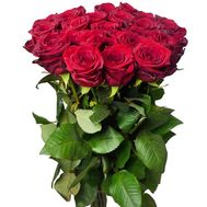 19 красных роз 80 см