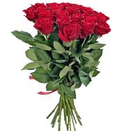 21 червона троянда 90 см