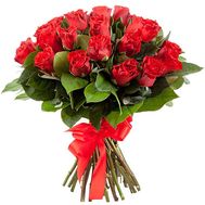 25 красных роз 50 см