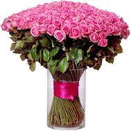 301 рожева троянда в букеті