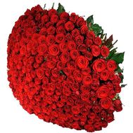 351 червона троянда в гігантському букеті