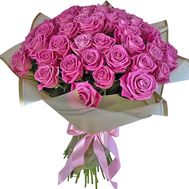 51 короткая розовая роза