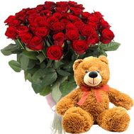 51 червона троянда і Ведмедик