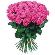 53 рожеві троянди в букеті