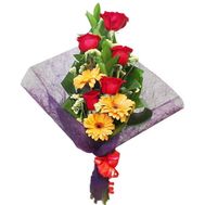 A bouquet of flowers for a man