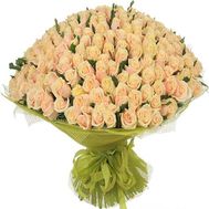 Букет із 251 кремовою троянди