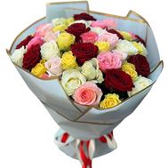 Букет микс из коротких роз
