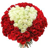 Букет троянд серце