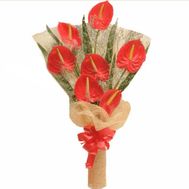 Экзотические антуриумы в букете