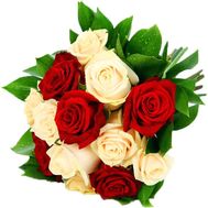 Delicate bouquet of low roses