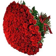 Величезний букет із 301 червоної троянди