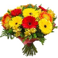 Positive bouquet of gerberas and alstroemerias
