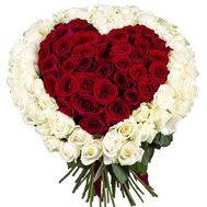 Серце з 151 троянди