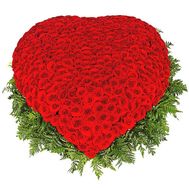 Серце з 401 червоної троянди